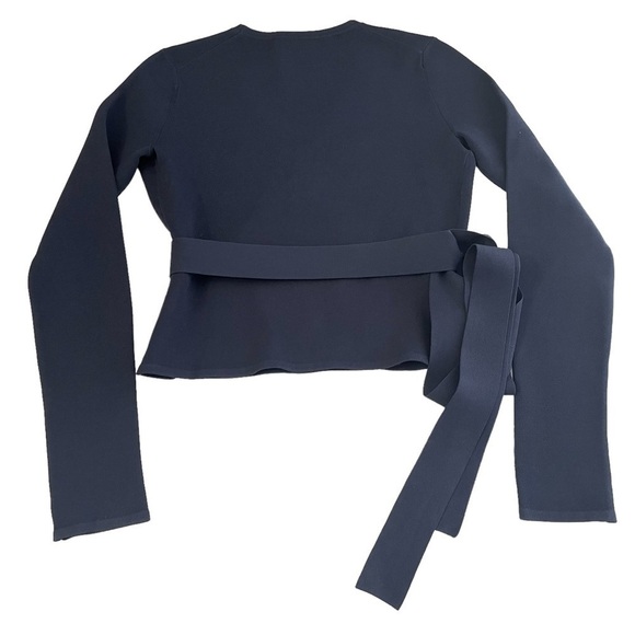 DIANNE Von Furstenberg Knit Wrap Top in Alexander‎ Navy size P - Picture 3 of 8
